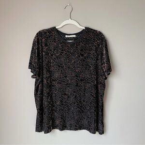 Free People We The Free Velvet Cheetah Combo Teddy Tee